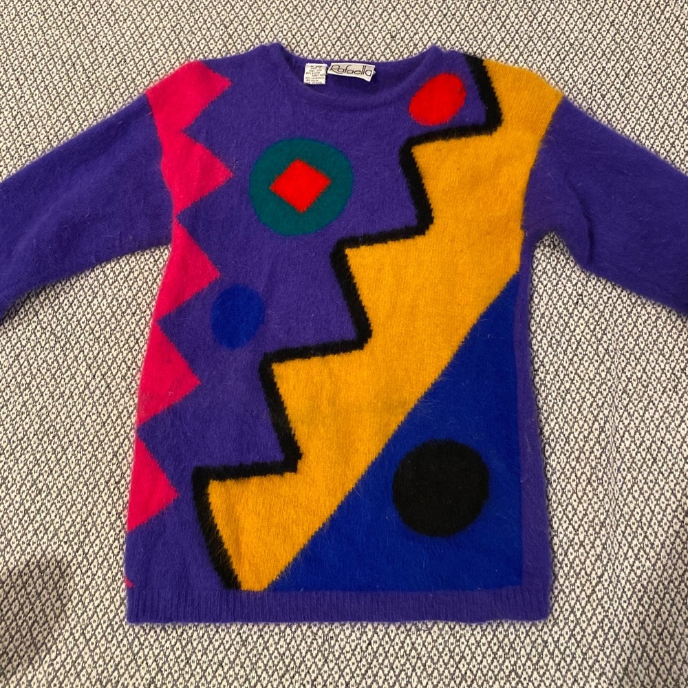 Vintage Fuzzy Long Sleeve Sweater